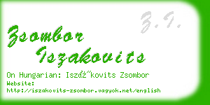 zsombor iszakovits business card